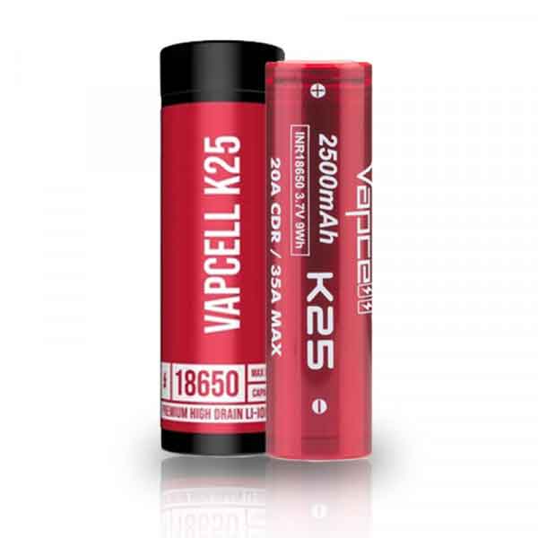 Vapcell K25 2500mAh 18650 Battery Vapecell K25