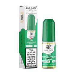 Kiwi passion fruit guava Nic Salt E-Liquid by Bar Juice 5000