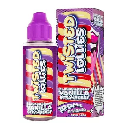 Twisted Lollies Blackcurrant Vanilla Strawberry Twisted Lollies Blackcurrant Vanilla Strawberry