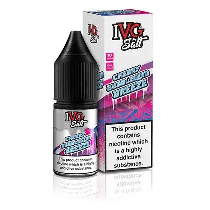 Cherry Bubblegum Breeze Nic Salts E-Liquid by IVG 10ml Cherry Bubblegum Breeze Nic Salts E-Liquid by IVG