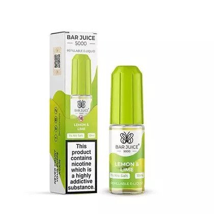 Lemon and Lime Nic Salt E-Liquid by Bar Juice 5000 Lemon and Lime